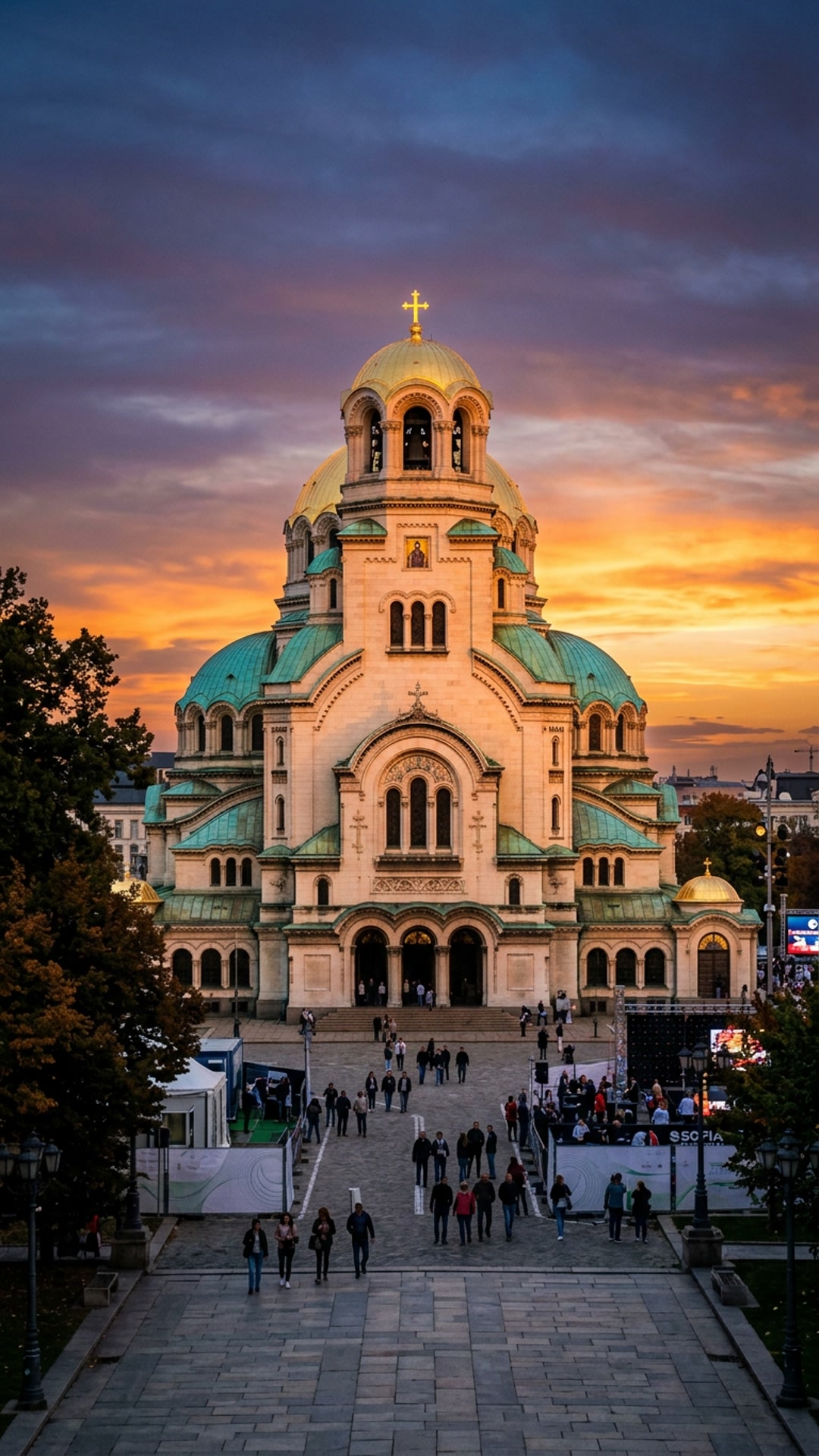 Alexander Nevsky Cathedral Golden & Turquoise Domes Sofia