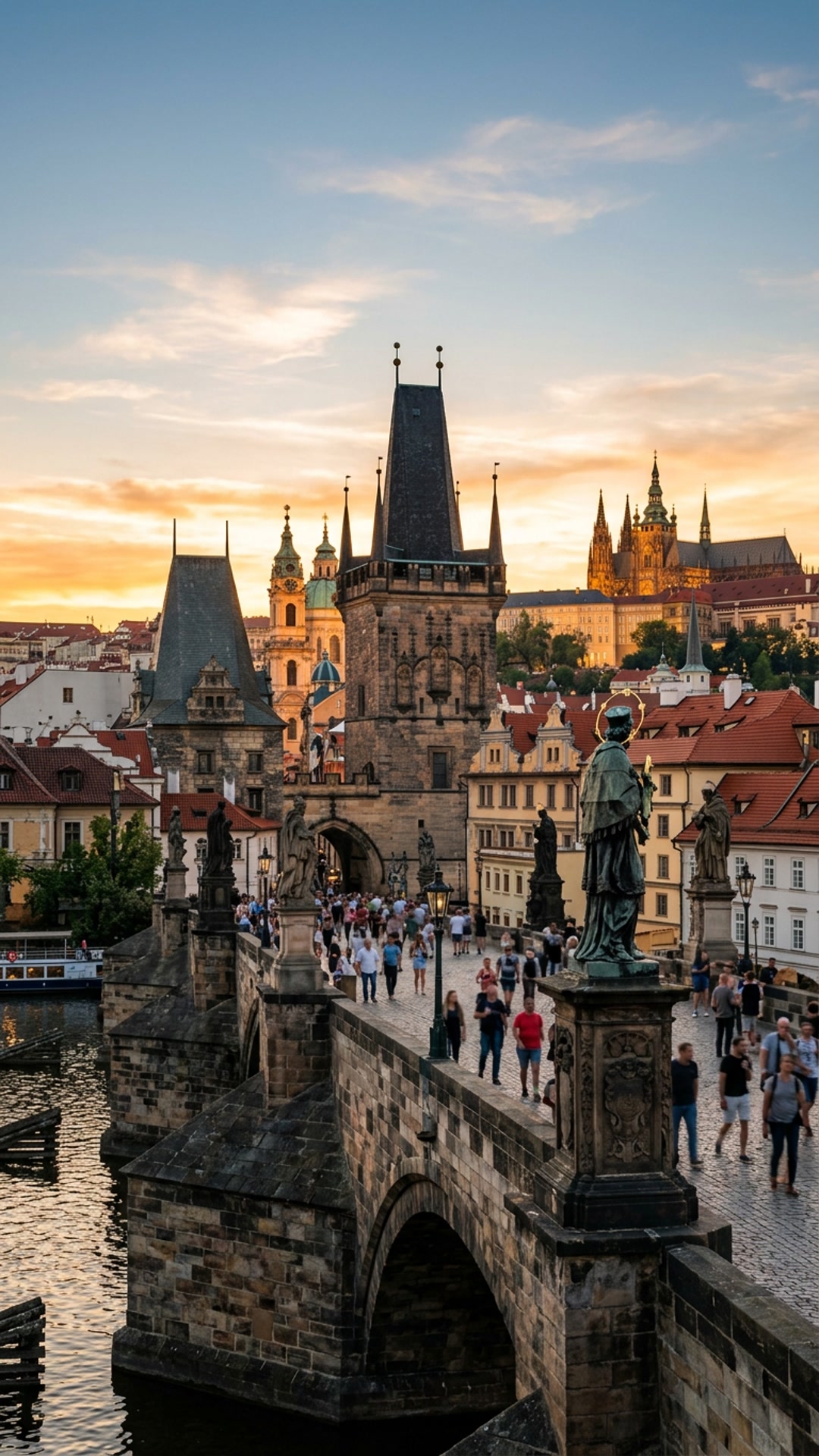 Prague Charles Bridge & Historic Castle Spires