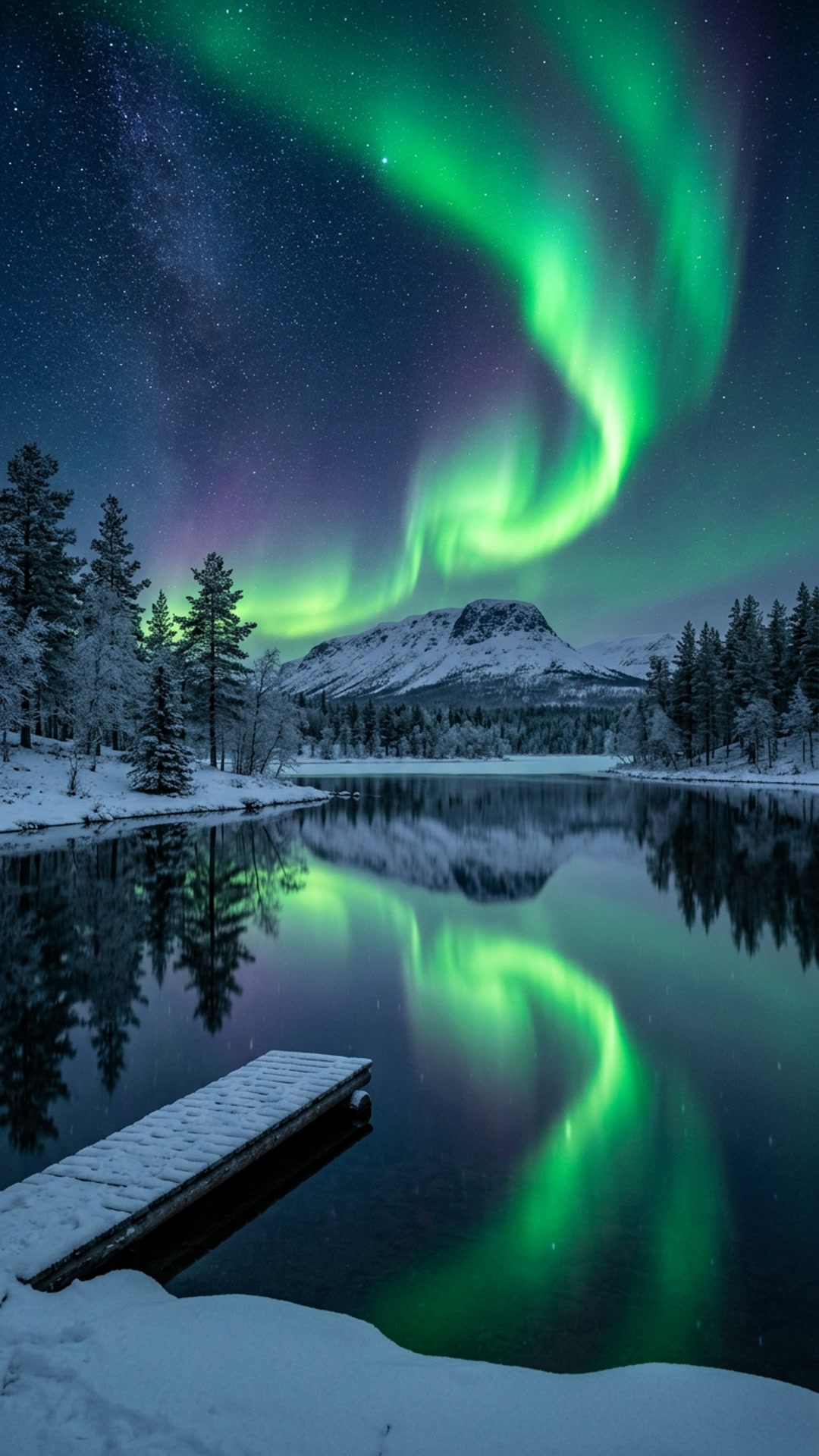Finnish Lapland Aurora Borealis & Arctic Lake