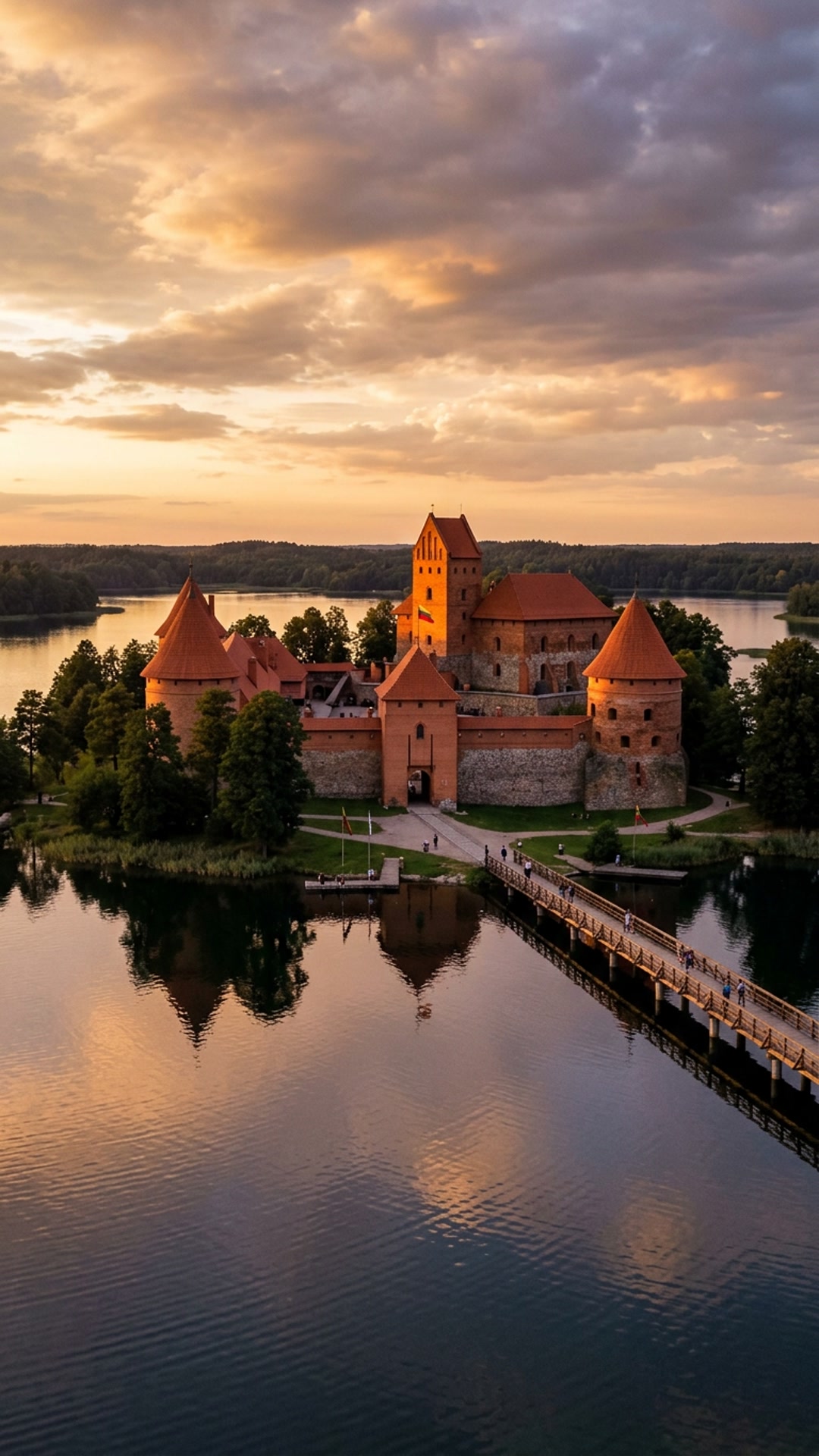 Trakai Island Medieval Gothic Castle & Lake Galvė
