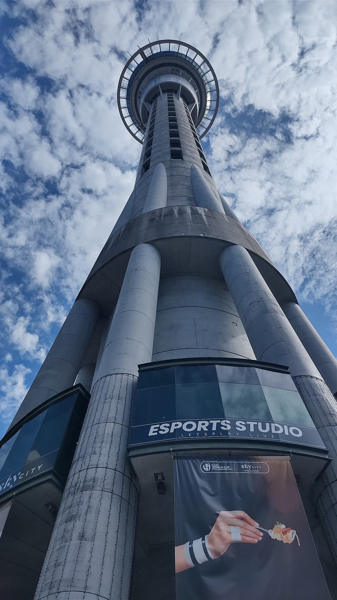 Sky Tower from the base, Auckland, New Zealand