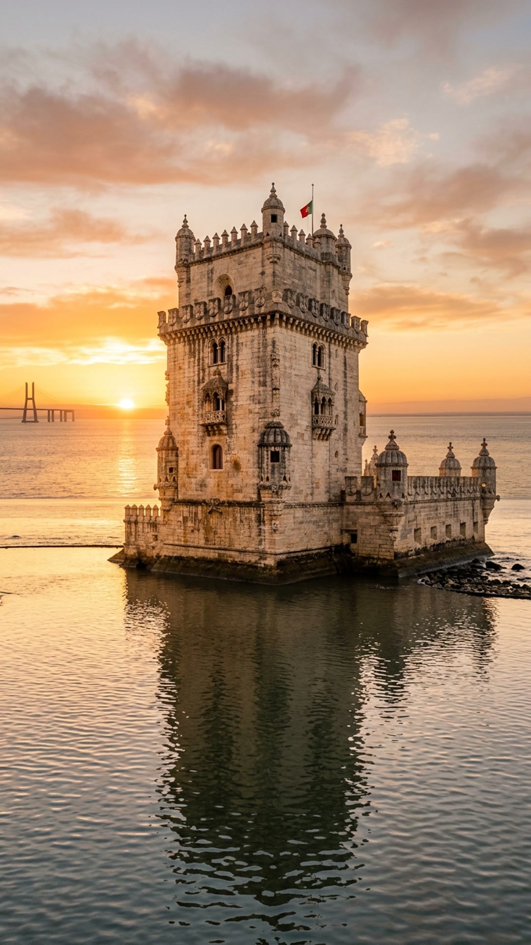 Belém Tower on Tagus River Lisbon