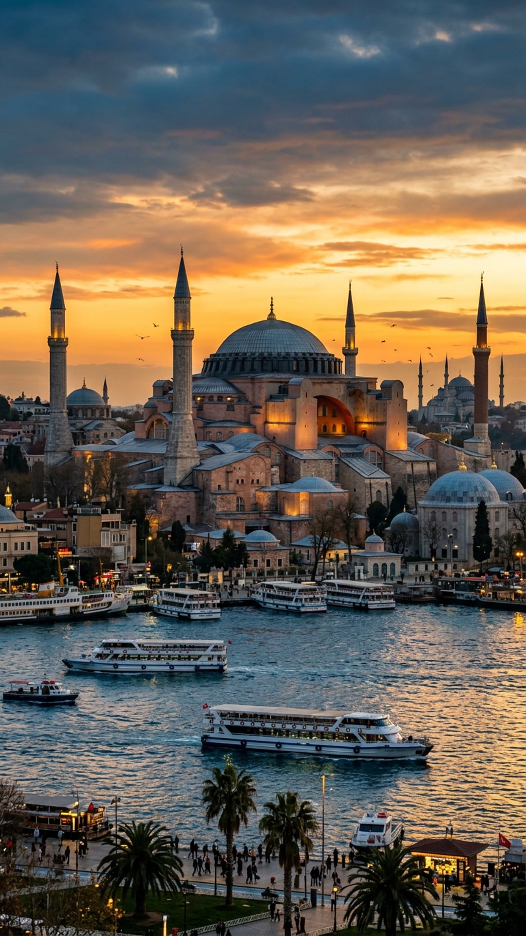 Hagia Sophia Domes & Bosphorus Strait Istanbul